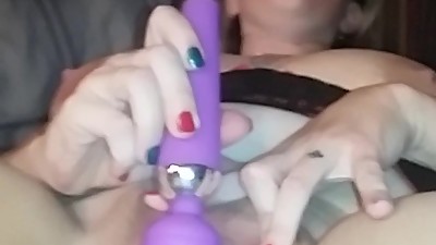 Plays with New Toy after Being Creampied