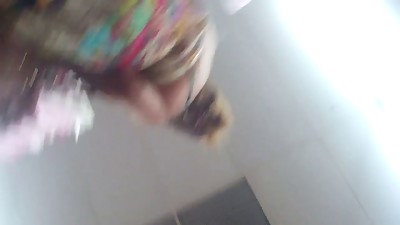 UPSKIRT--long dress latina milf